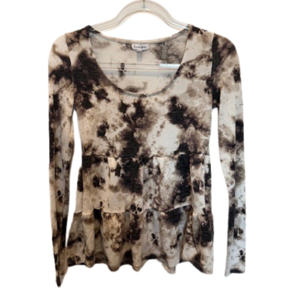 Love, Free Tie-Dye Peplum Women's Top XS